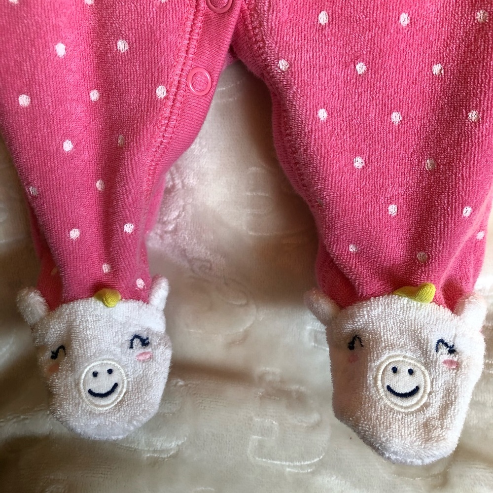 Pink Unicorn Footed Pajamas